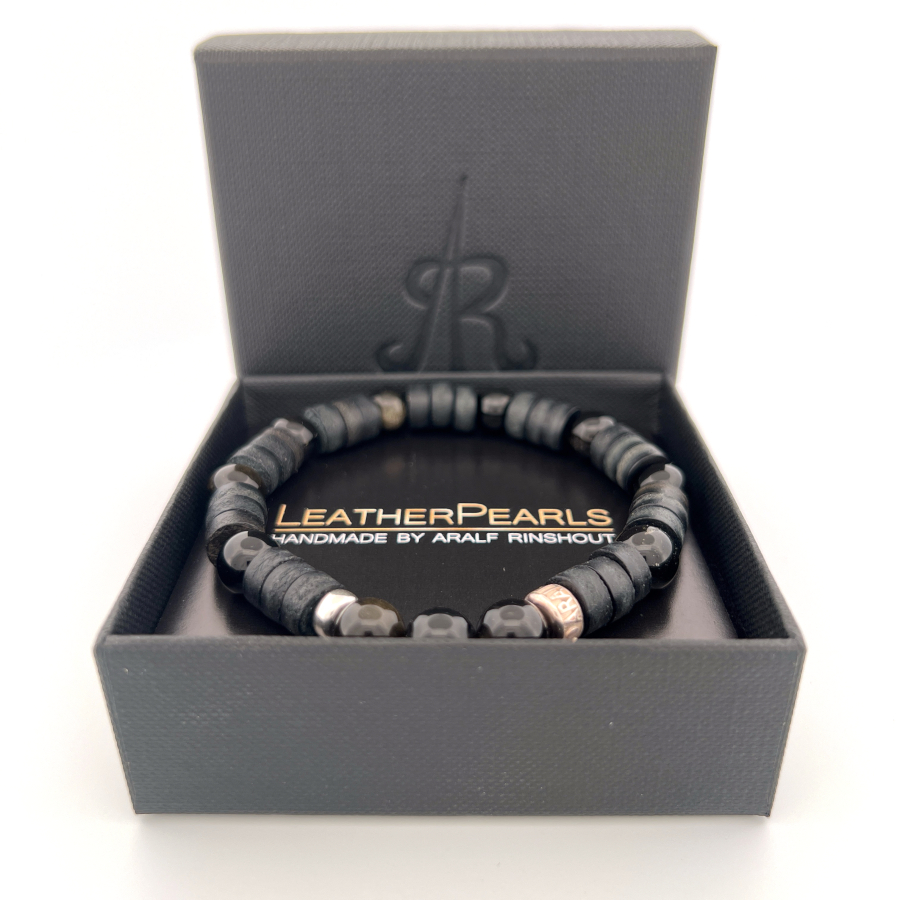 LeatherPearl Armband mit Goldobsidian